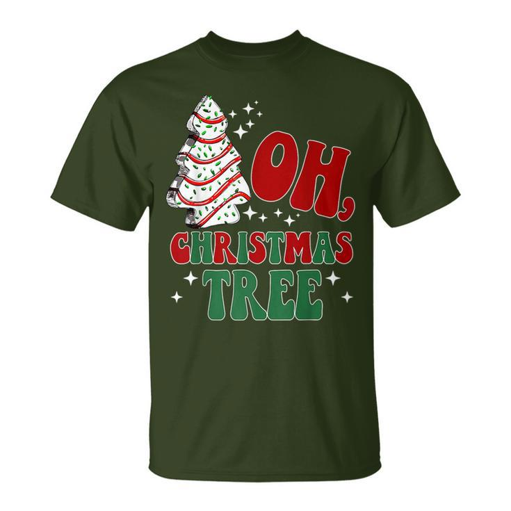 Oh Christmas Tree Cakes Debbie Christmas Retro T-Shirt