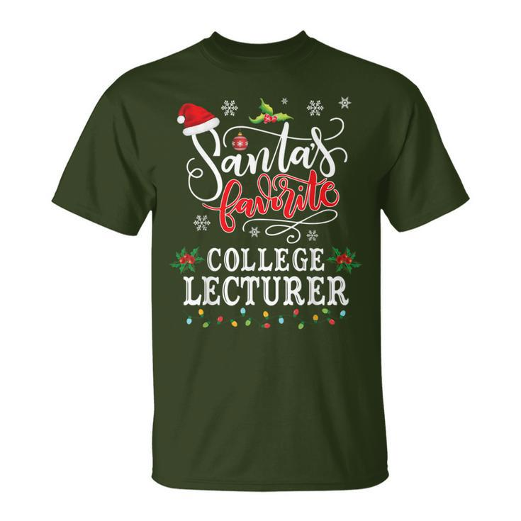 Santa's Favorite College Lecturer Christmas Party T-Shirt