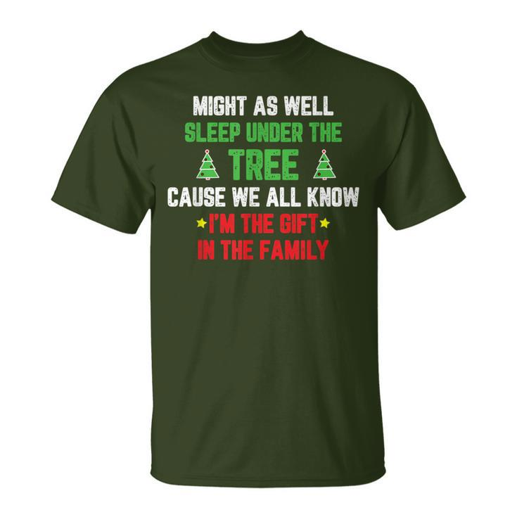 Sleep Under Tree I'm The In The Family Christmas T-Shirt
