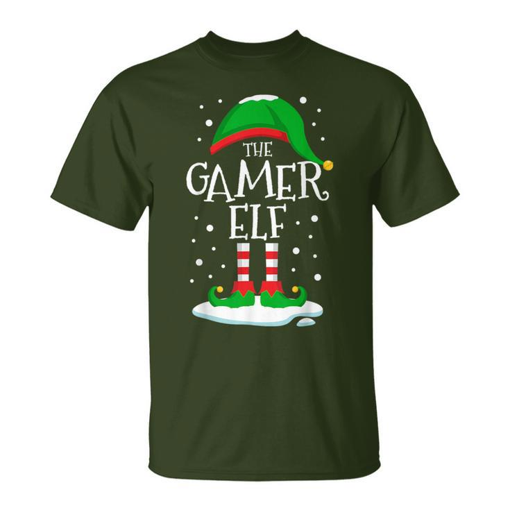 The Gamer Elf Christmas Family Matching Xmas Video Game T-Shirt