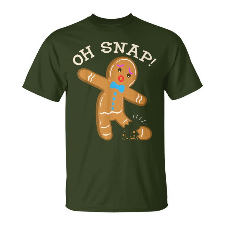 Gingerbread Oh Snap Cute Christmas T-Shirt