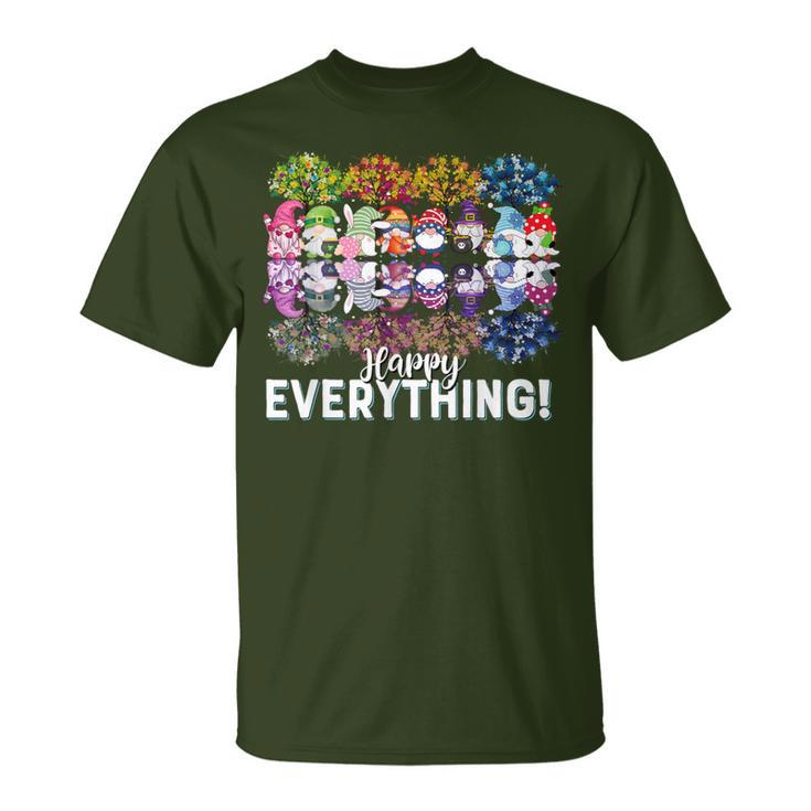 Happy Everything Gnomies Gnomes Holidays Christmas Xmas T-Shirt