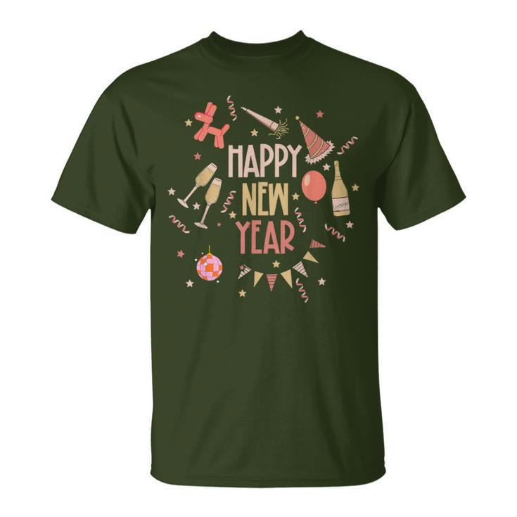 Happy New Year 2024 New Years Eve Party Family Christmas T-Shirt