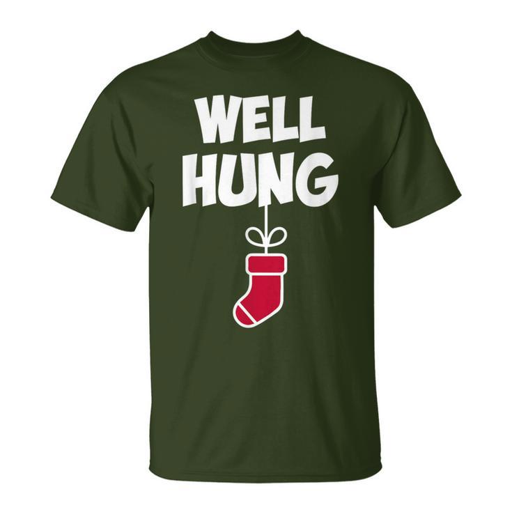 Well Hung Christmas Christmas Stocking T-Shirt