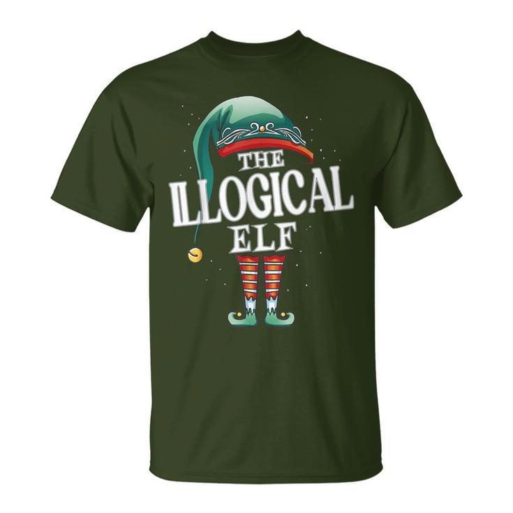 Illogical Elf Christmas Group Xmas Pajama Party T-Shirt