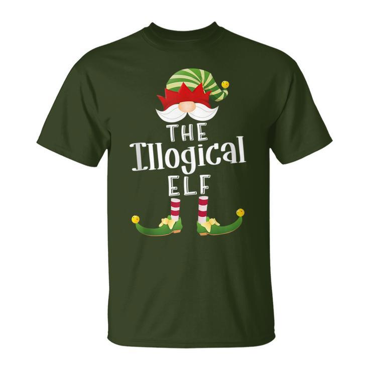 Illogical Elf Group Christmas Pajama Party T-Shirt