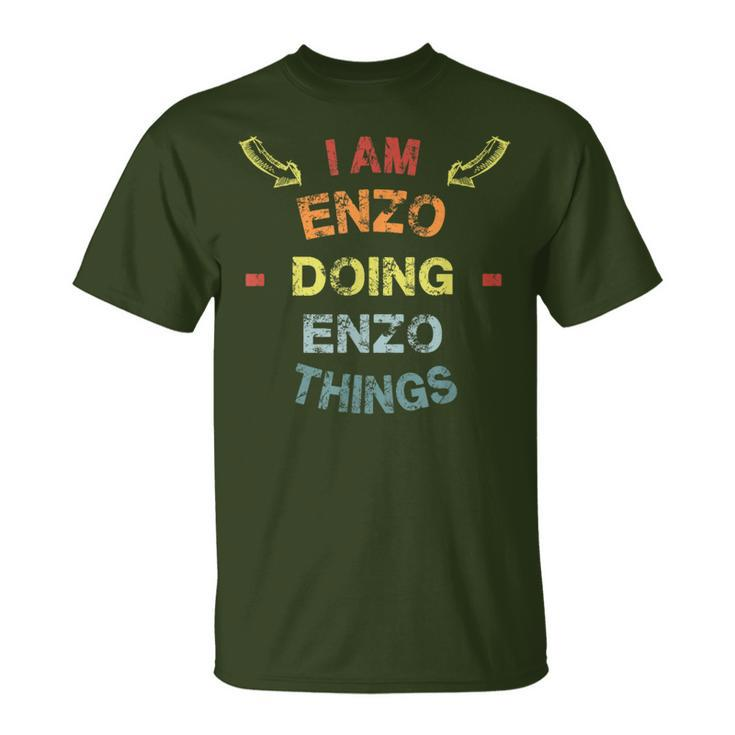 I'm Enzo Doing Enzo Things Cool Christmas T-Shirt