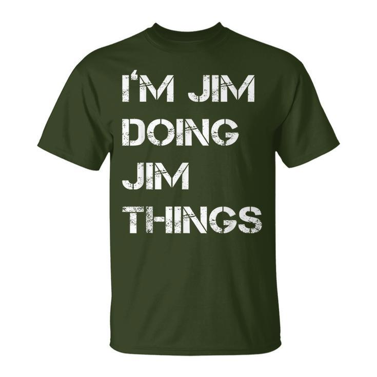 I'm Jim Doing Jim Things  Christmas T-Shirt