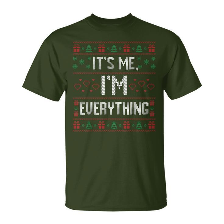 It's Me I'm Everything Christmas Pajama Couple Matching Xmas T-Shirt