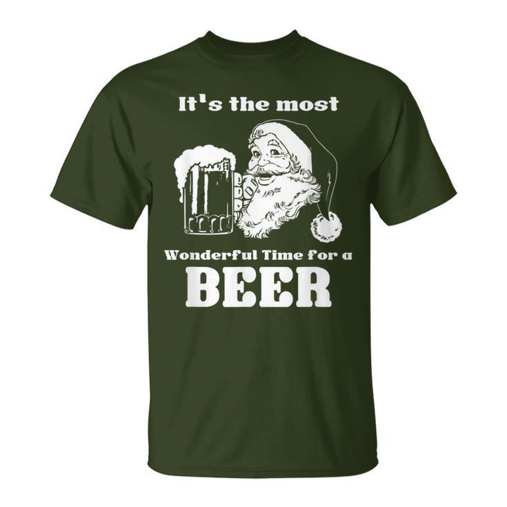 It's The Most Wonderful Time For A Beer Christmas T-Shirt