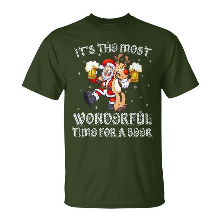 It's The Most Wonderful Time For A Beer Christmas T-Shirt