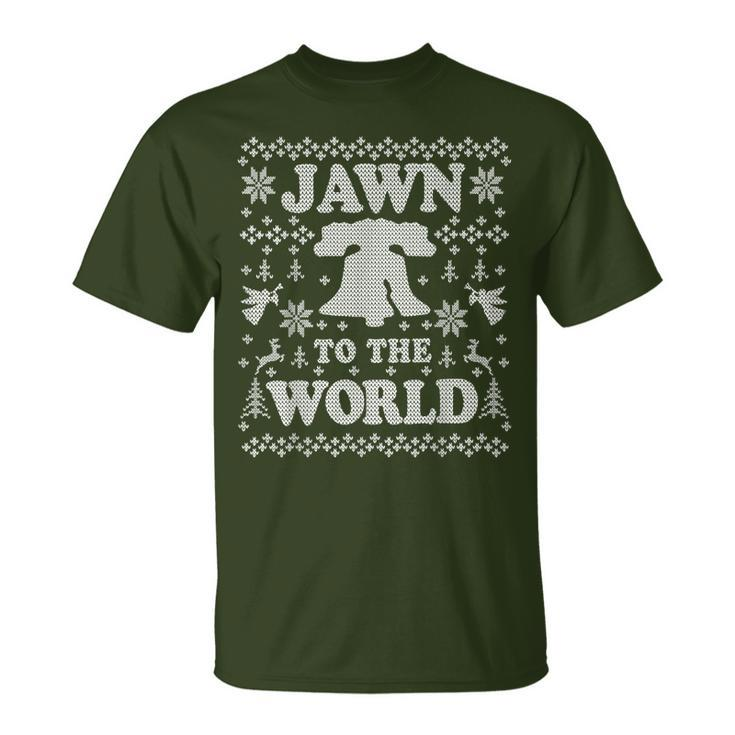 Jawn To The World Philly Fan Philadelphia Ugly Christmas T-Shirt