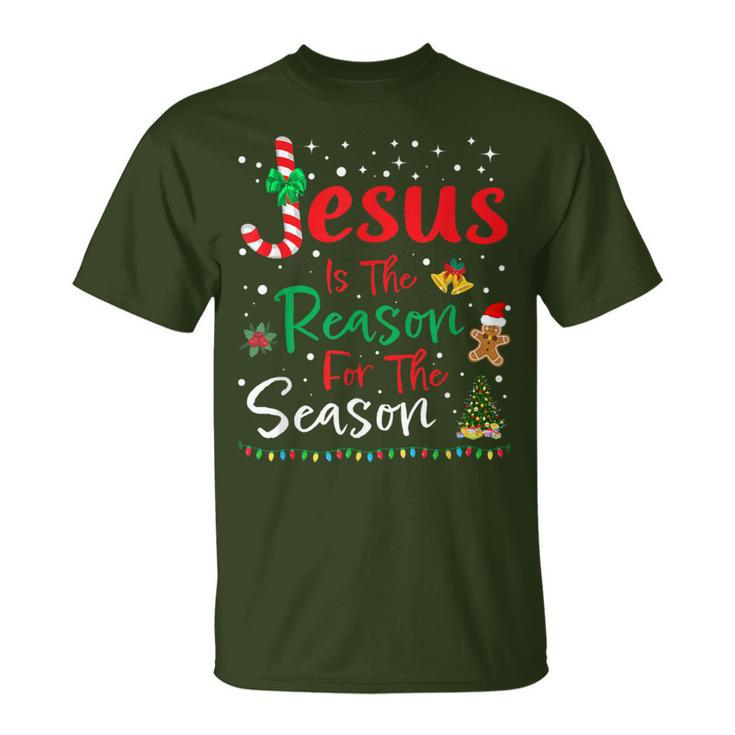 Jesus Is The Reason For The Season Christmas Family Pajamas T-Shirt