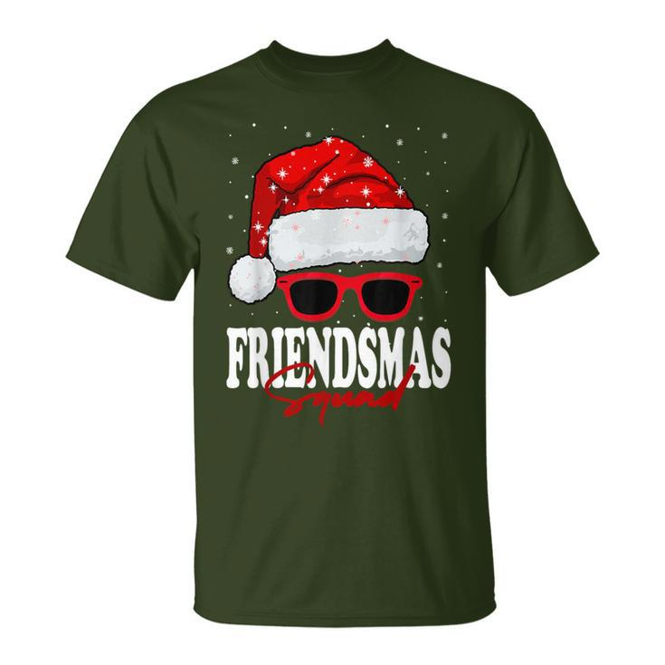 Jolly Friendsmas Squad Christmas Santa Hat Matching Friends T-Shirt