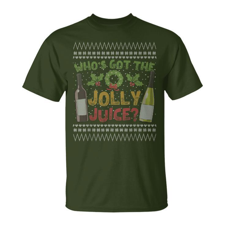 Jolly Juice Christmas Ugly Drinking T-Shirt
