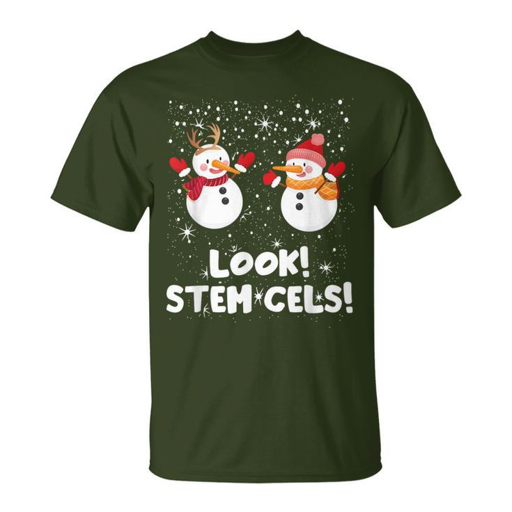 Look Stem Cells Xmas Holiday Winter Season Lover T-Shirt