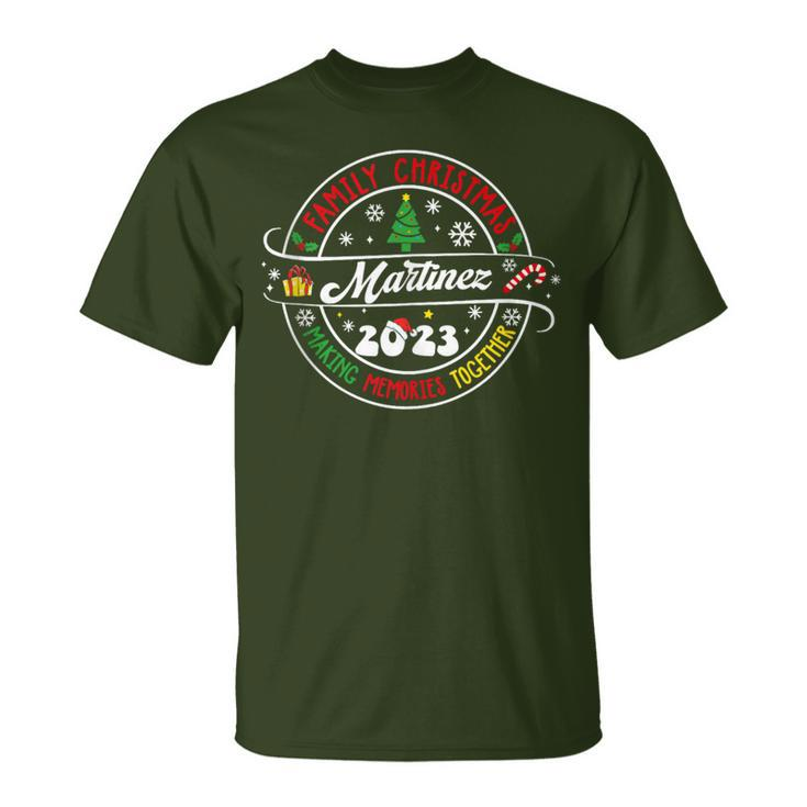Martinez Family Name Christmas Matching Surname Xmas 2023 T-Shirt