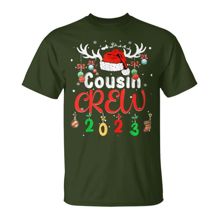 Matching Family Christmas Cousin Crew 2023 Elf Squad Xmas Pj T-Shirt