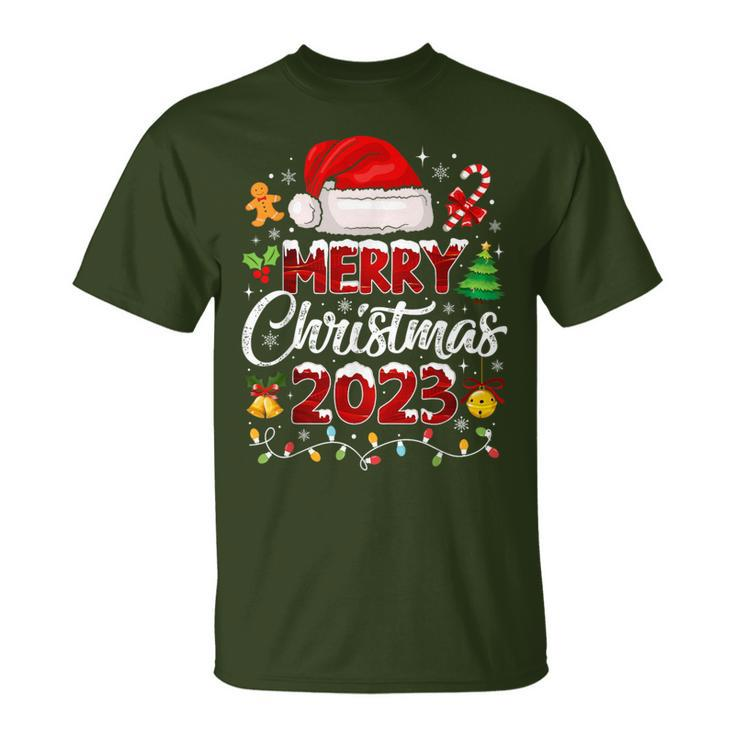 Merry Christmas 2023 Santa Elf Family Matching Pajamas T-Shirt