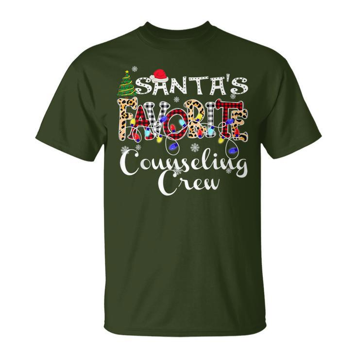 Merry Christmas Santa's Favorite Counseling Crew T-Shirt