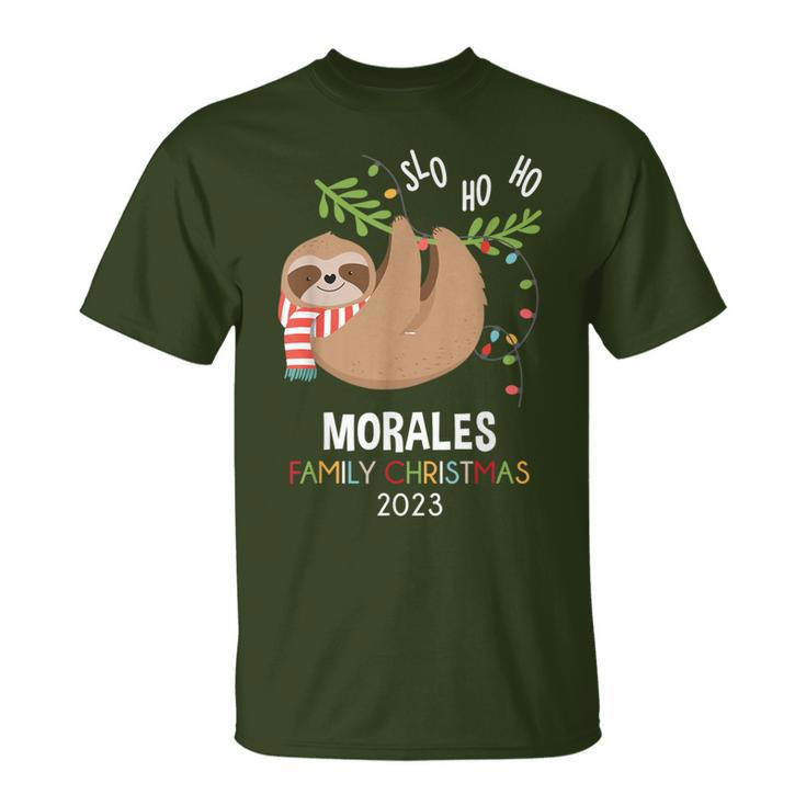 Morales Family Name Morales Family Christmas T-Shirt