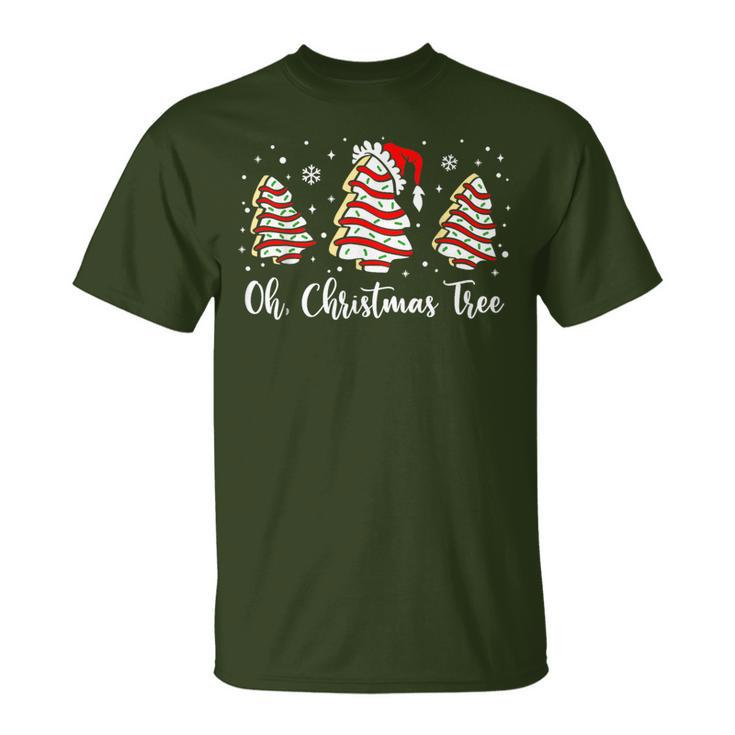 Oh Christmas Tree Cakes Debbie Christmas Snack Cake T-Shirt