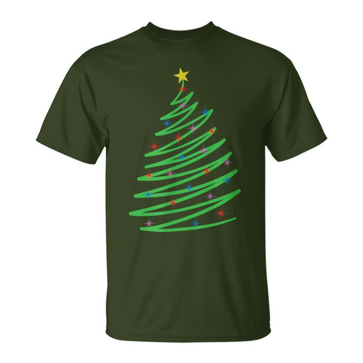 One Line Christmas Xmas T-Shirt