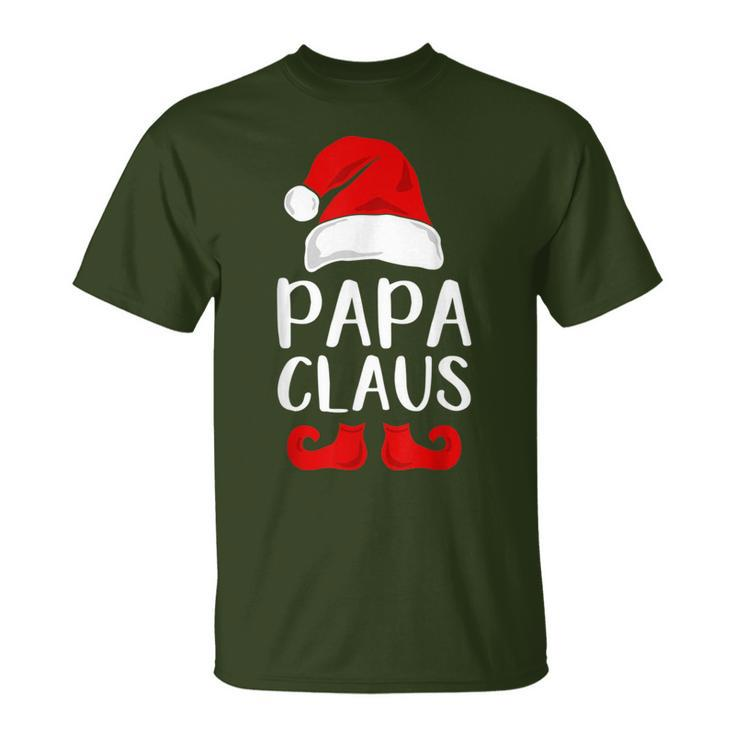 Papa Claus Grandpa Santa Claus Red Christmas Hat T-Shirt