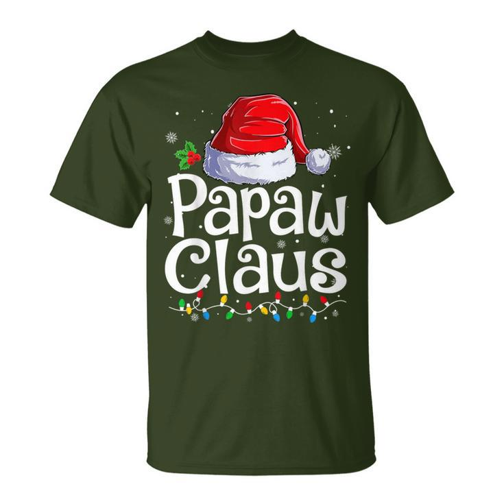 Papaw Claus Xmas Santa Matching Family Christmas Pajamas T-Shirt