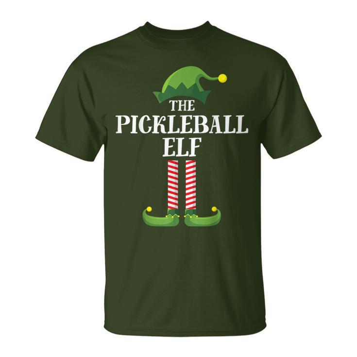 Pickelball Elf Matching Family Group Christmas Elf T-Shirt