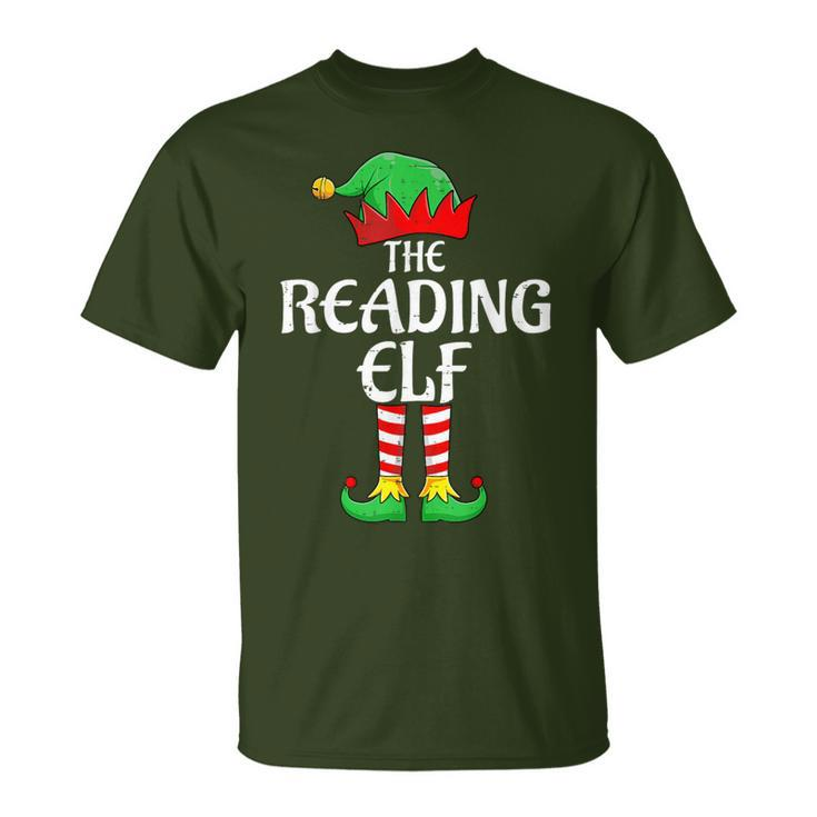 The Reading Elf Xmas Matching Christmas Family Pajama T-Shirt