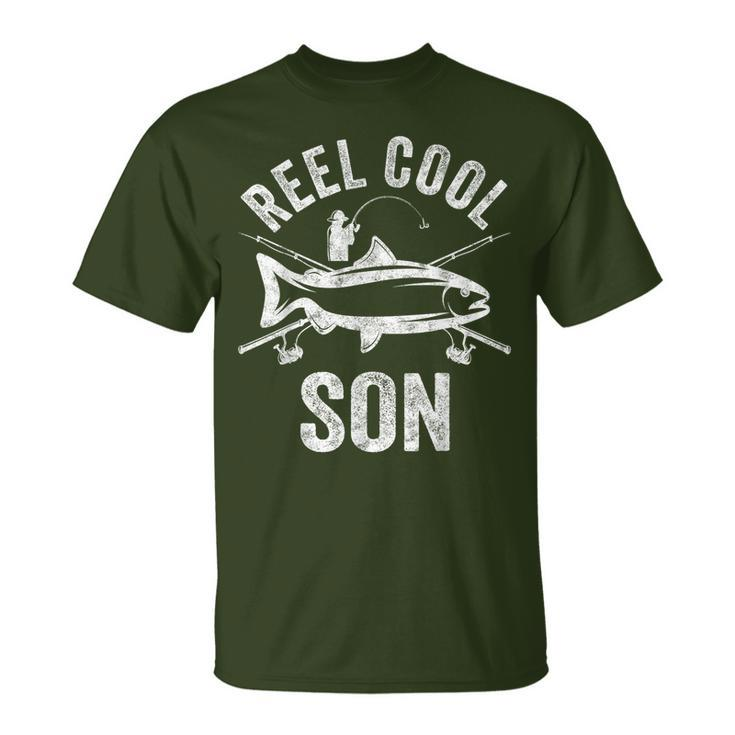 Reel Cool Son Fisherman Christmas Father's Day T-Shirt