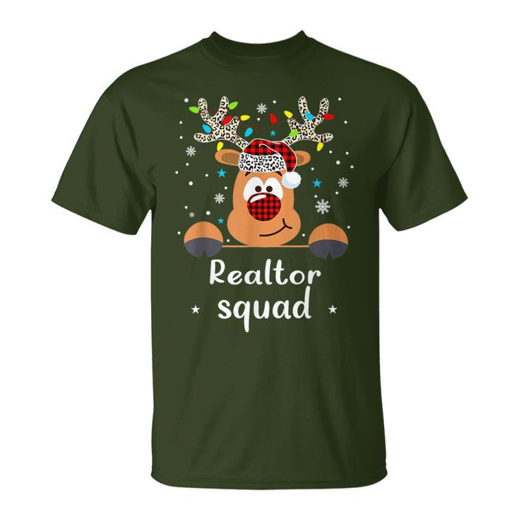 Reindeer Realtor Squad Christmas School Matching T-Shirt