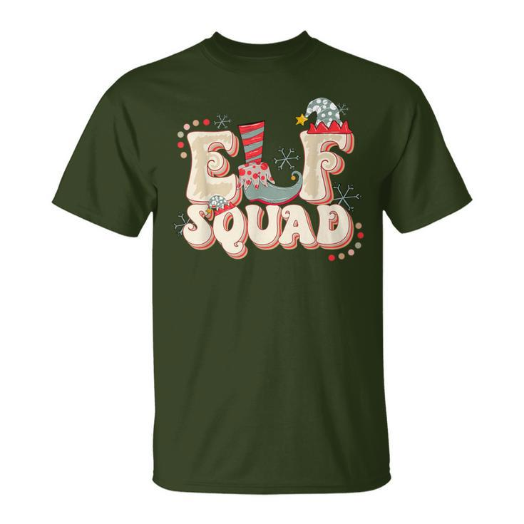 Retro Elf Squad Christmas Matching Family Christmas T-Shirt