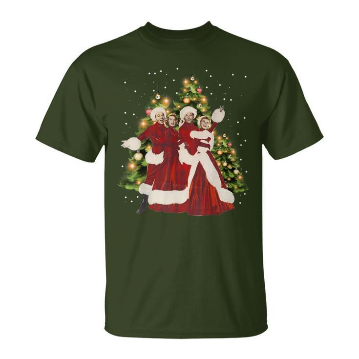 Retro White Christmas Movie 1954 Xmas Song Holiday Pajamas T-Shirt