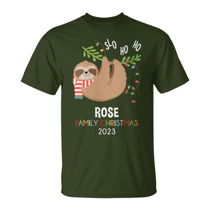 Rose Family Name Rose Family Christmas T-Shirt