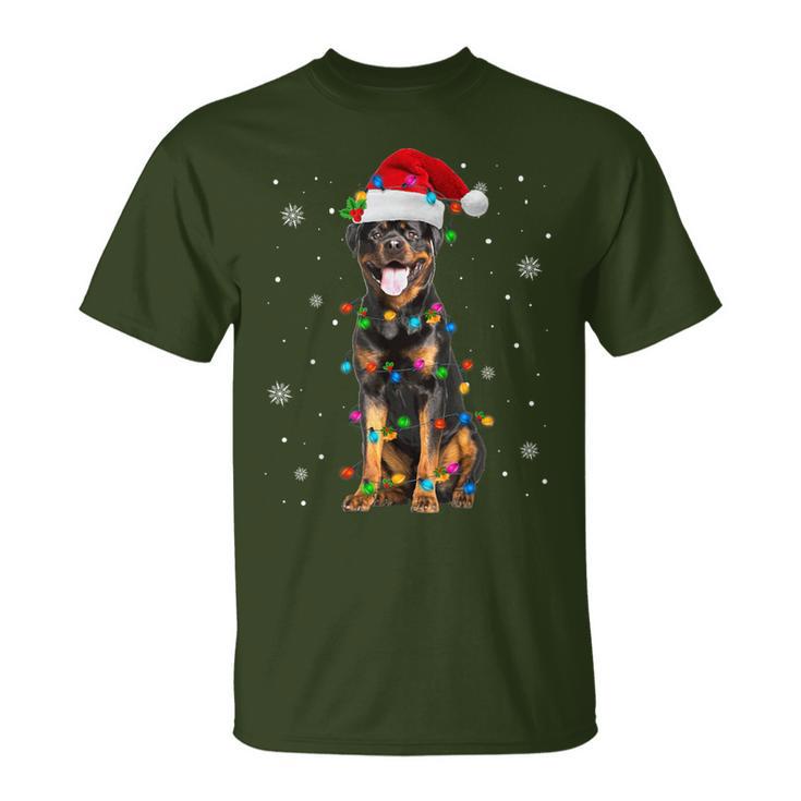 Rottweiler Dog Family Matching Santa Rottweiler Christmas T-Shirt