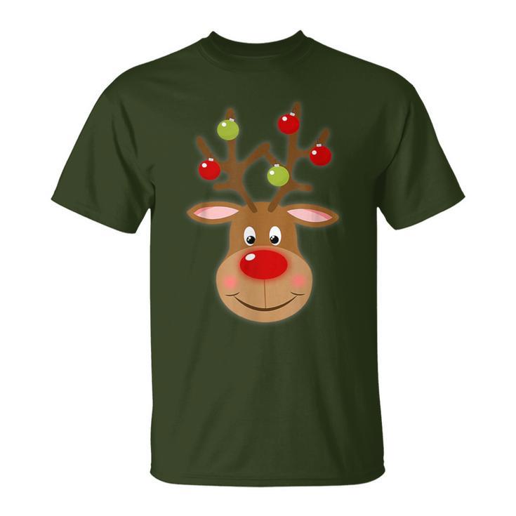 Rudolph Red Nose Reindeer Santa Christmas T-Shirt