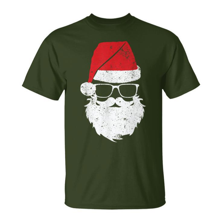 Santa Claus Beard Christmas Family Matching Pajamas Boys Men T-Shirt