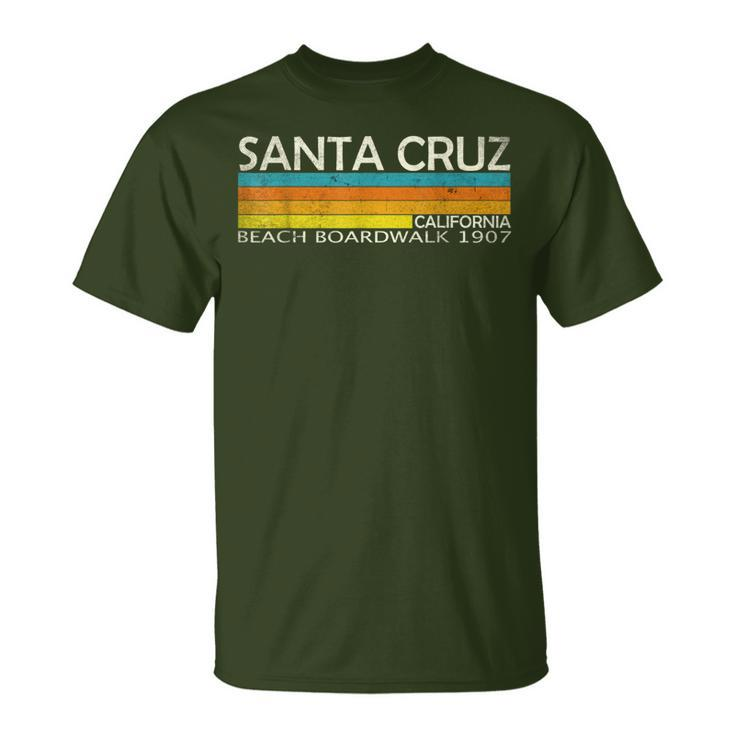 Santa Cruz California Beach Boardwalk Retro Vintage T-Shirt