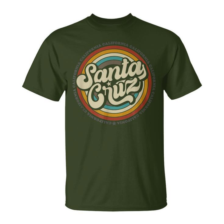 Santa Cruz City In California Ca Vintage Retro Souvenir T-Shirt