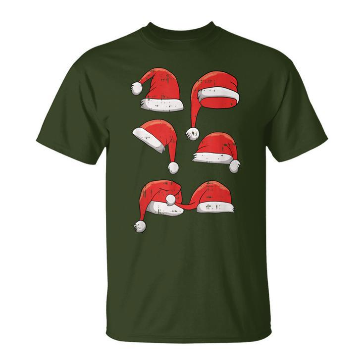 Santa Hat Christmas Pajama X-Mas Decoration Holiday T-Shirt