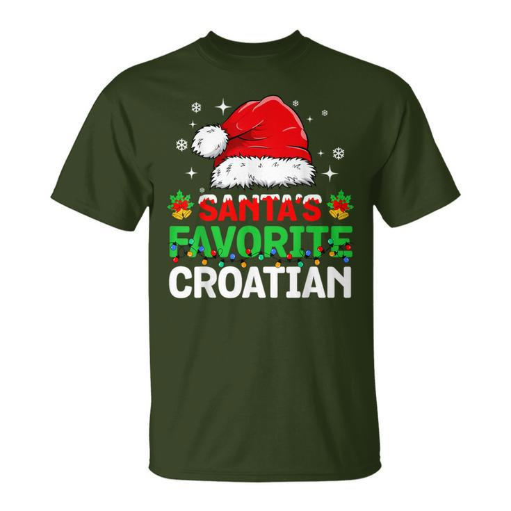 Santa's Favorite Croatian Christmas Family Matching T-Shirt