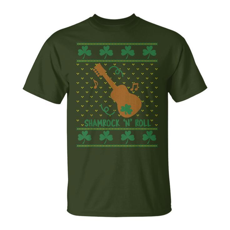 Shamrock 'N' Roll Ugly St Patrick's Day T-Shirt