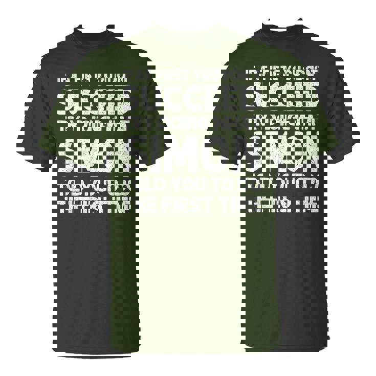 Simon Name Personalized Birthday Christmas Joke T-Shirt
