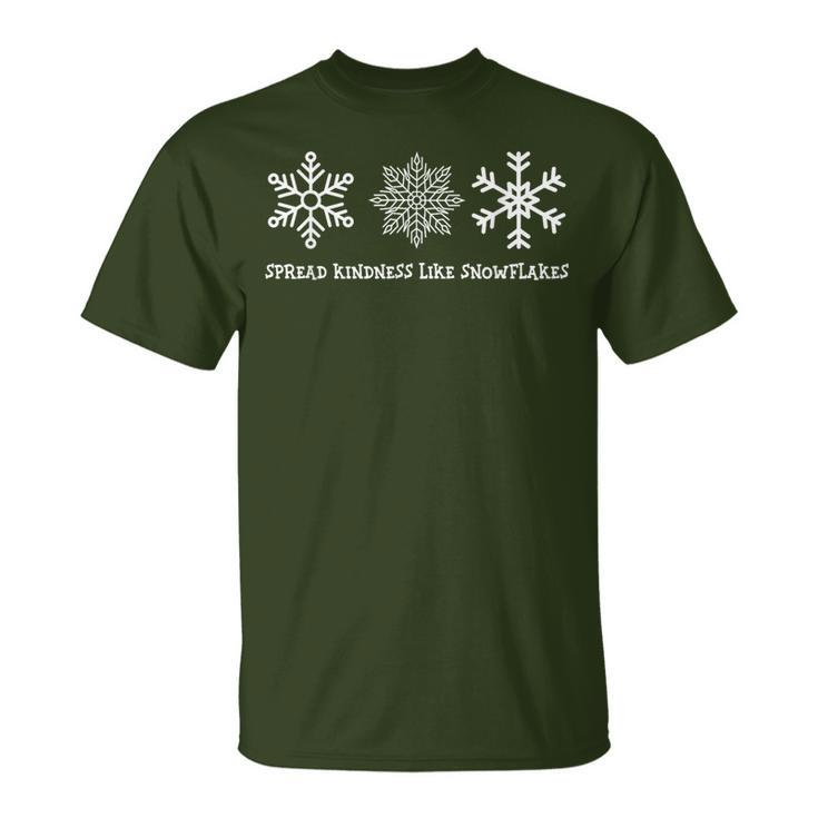 Spread Kindness Like Snowflakes Xmas Themed Christmas T-Shirt