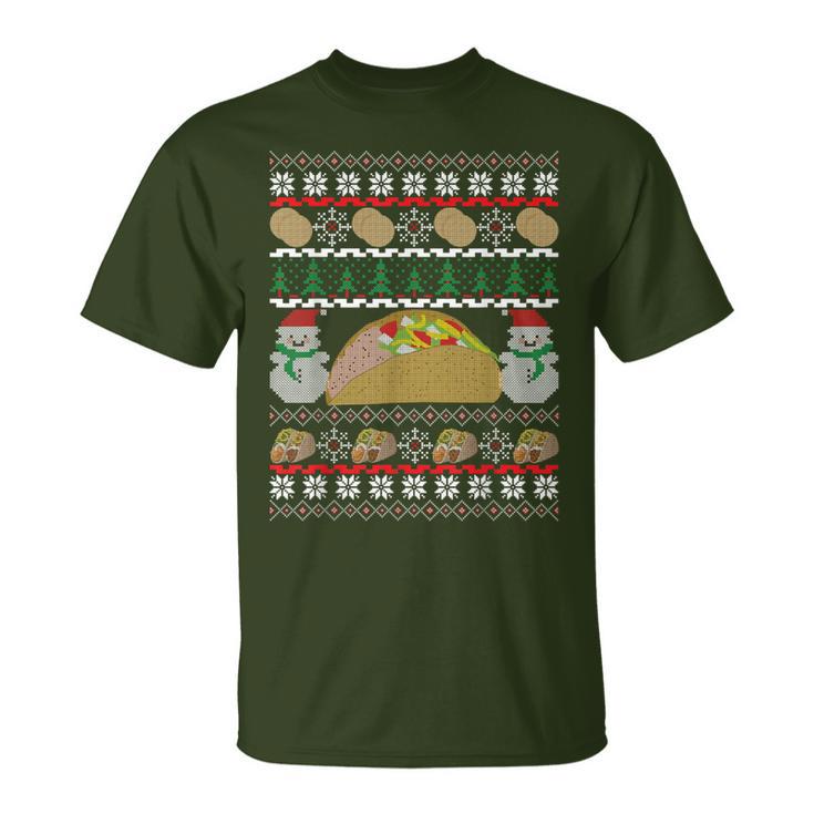 Taco Ugly Christmas Taco Lover T-Shirt