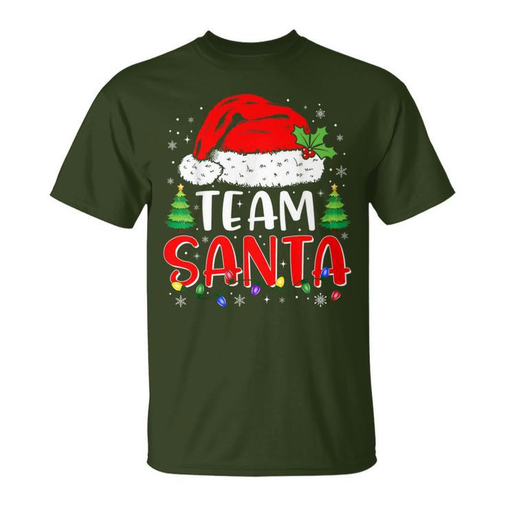Team Santa Christmas Lights Family Pajamas Matching T-Shirt