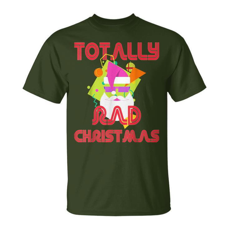 Totally Rad 80S Christmas Vintage Santa 80S Costume T-Shirt