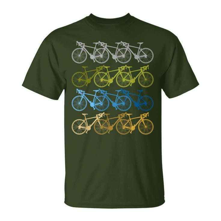 Vintage Bikes Biker Retro Bicycle Cycling Xmas T-Shirt